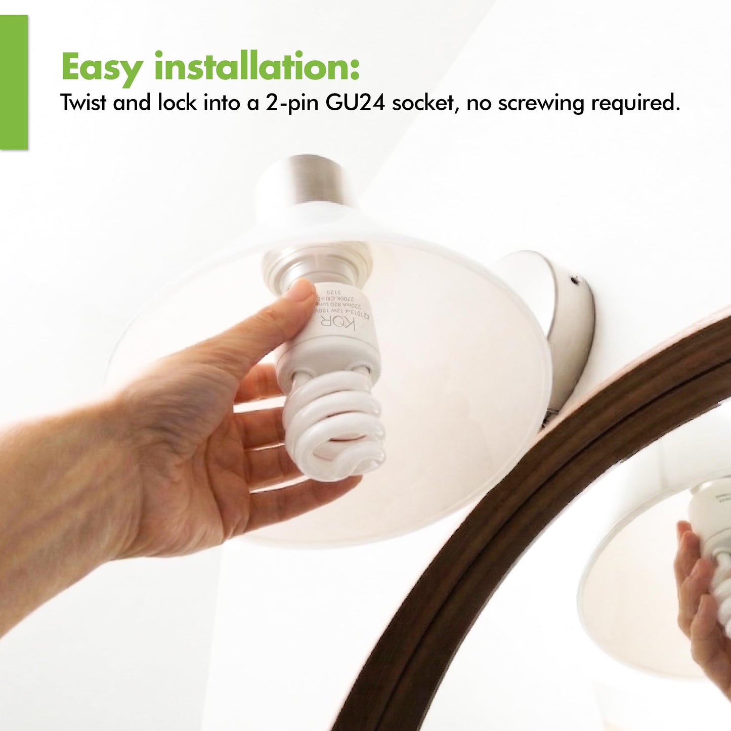 KOR 4-Pack 13W GU24 Base CFL Light Bulbs, 60W Equivalent, Cool White 4100K