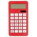 JAM PAPER Desktop Calculator - 10 Digit LCD Display - 3 3/4 x 6 3/4 Inches - Red - Sold Individually