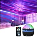 2 in 1 Northern Lights and Ocean Wave Projector with 14 Effects of Galaxy Light for Game Rooms, Parties, Light Projector for Bedroom, Compatible
