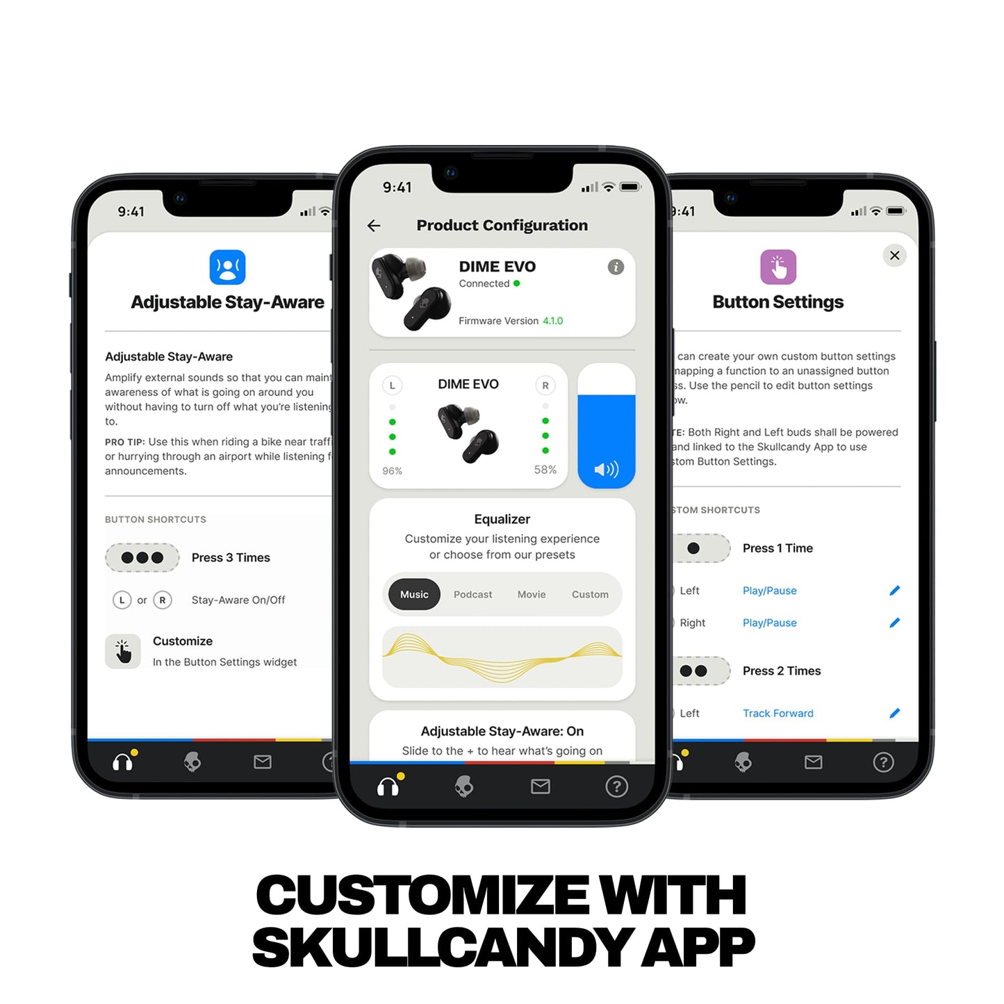 Skullcandy Dime Evo Wireless Earbuds, Bluetooth Headphones, Noise Isolating Fit, Up to 36 Hours Battery, Microphone for iPhone Android, Easy Carry