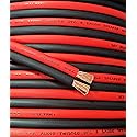25' feet OFC True 8 Gauge AWG Oxygen Free Copper Speaker Wire RD/BK Car Home Audio