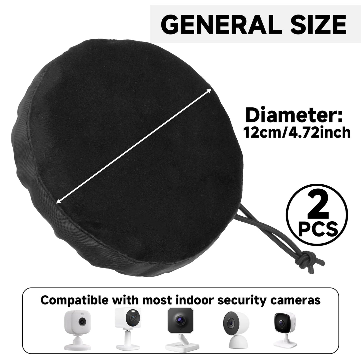 Homakover Indoor Security Camera Cover, Drawstring Cover Compatible for Blink Mini 2/TP-Link Tapo C100/Roku WDR & WiFi 6/Wyze Cam OG/Google 2025