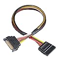 Akasa Sata Power Cable Extension 0.3m Black power cable