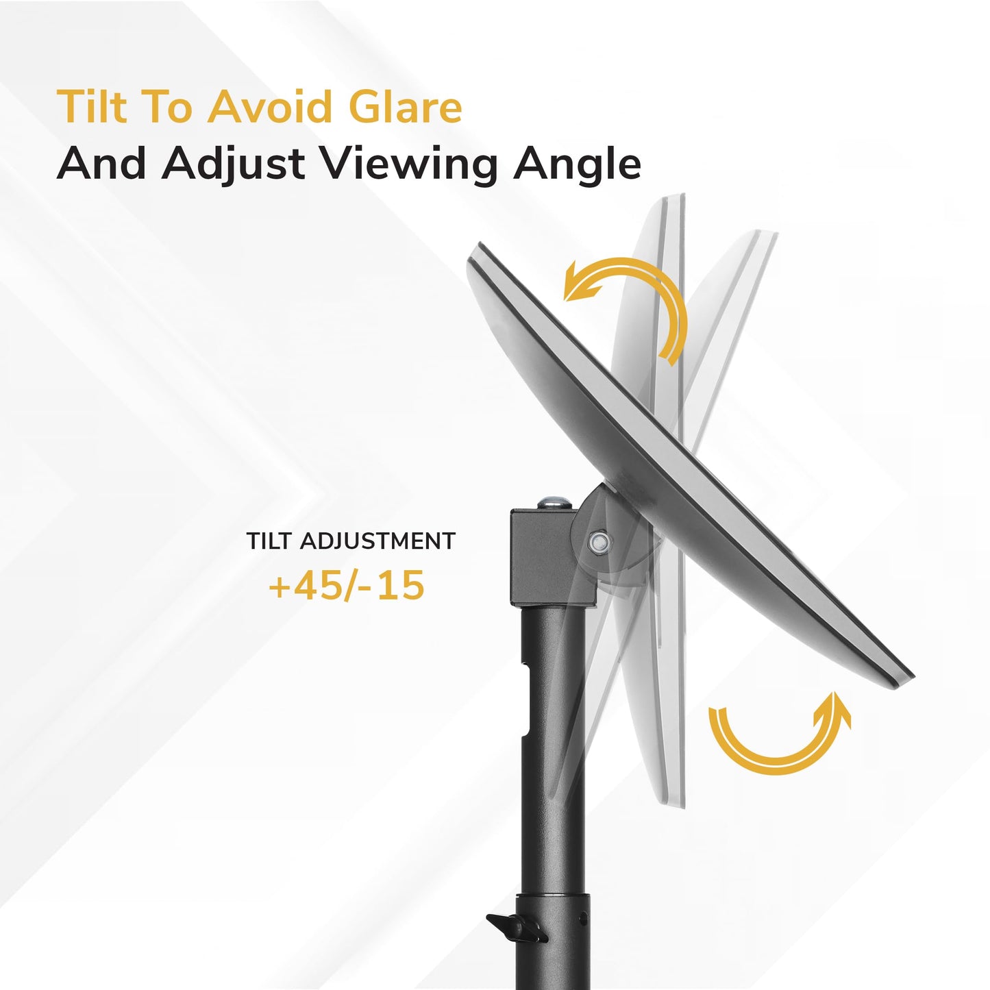 Mount-It! POS Monitor Mount for Retail Checkout & Reception Counters - Extra Tall Height Adjustable Pole with Secure Bolt-Down Base, VESA 75x75
