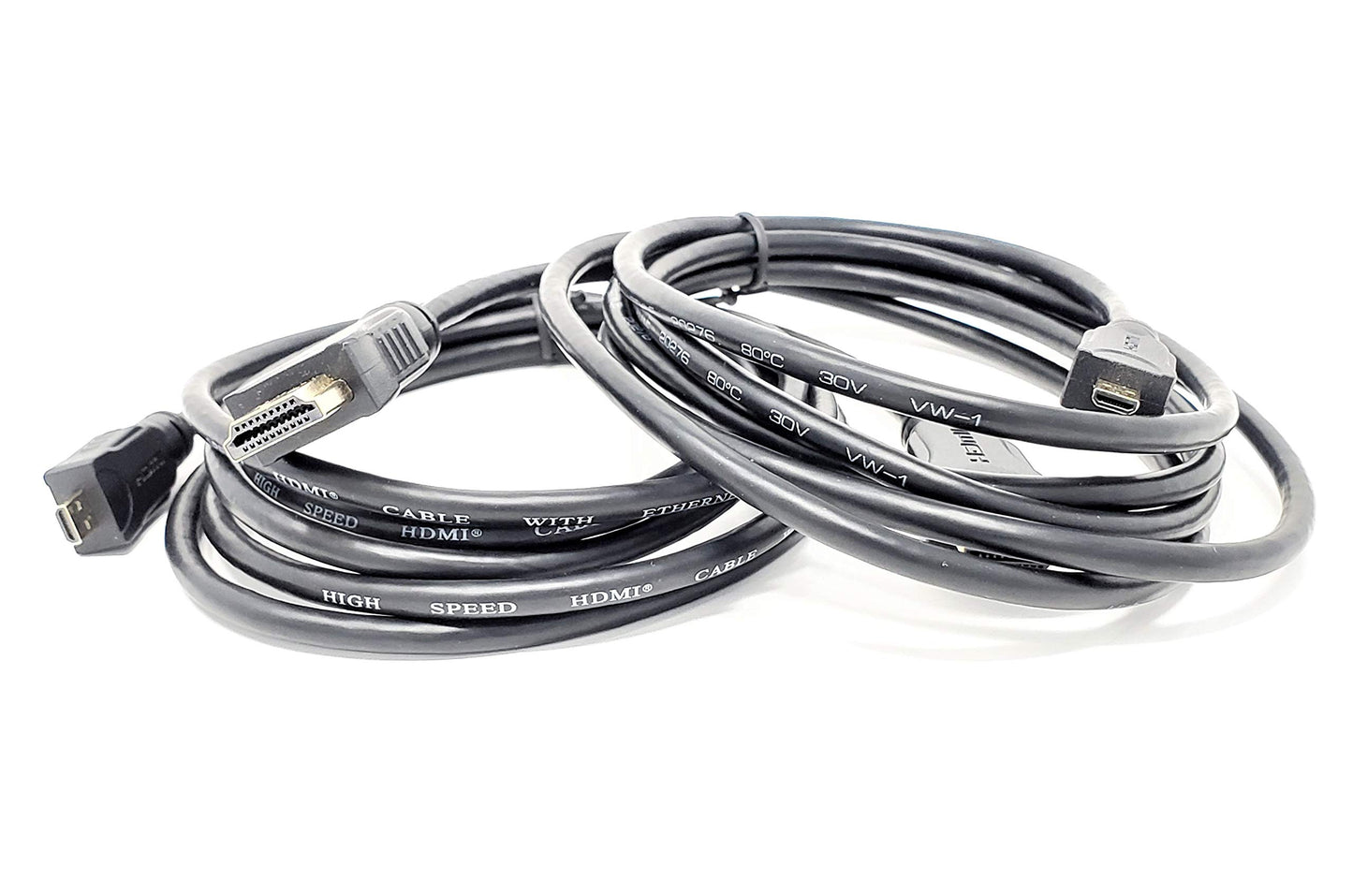 Micro Connectors 6 Feet High Speed 4K Micro HDMI to HDMI Cable w/Ethernet 2-Pack (H2-06MD4K-2P)