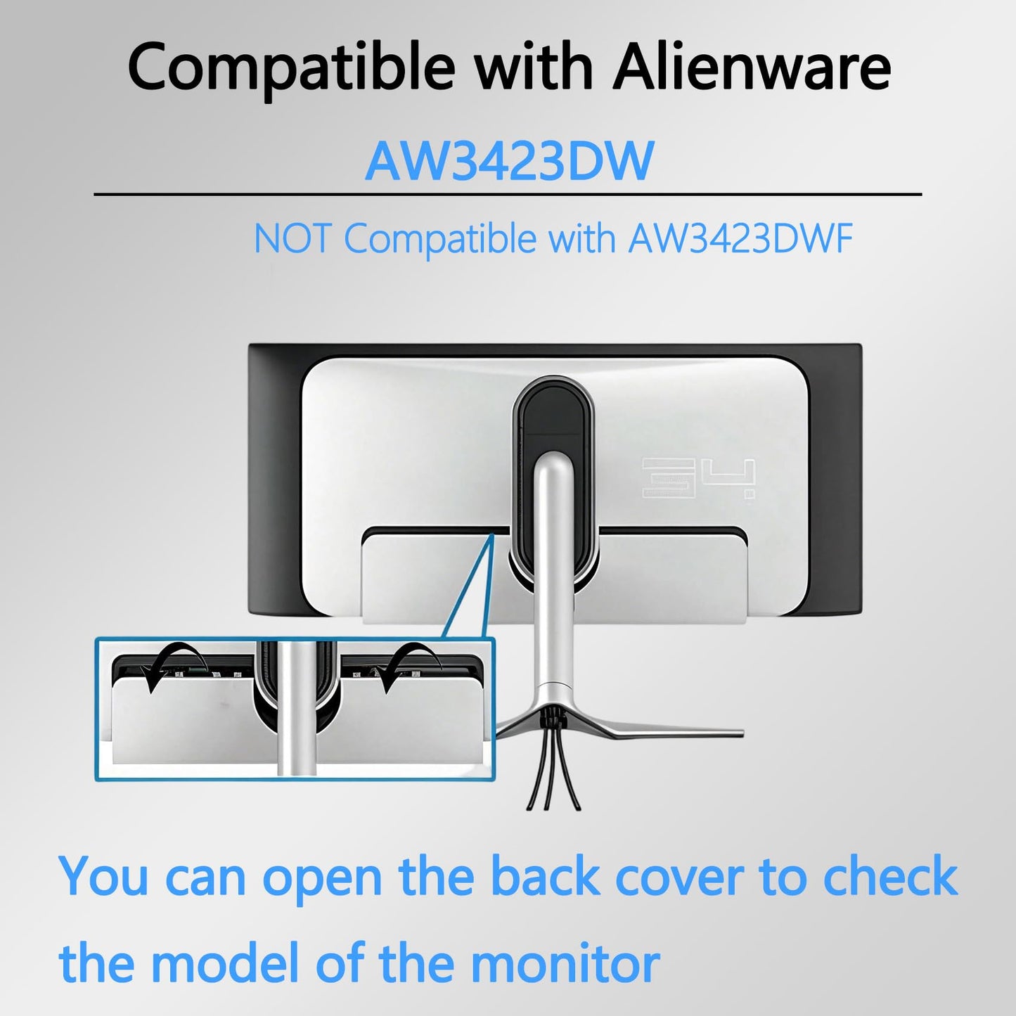 AW3423DW VESA Adapter Compatible with Alienware 34" Curved QD-OLED Gaming Monitors (Fits AW3423DW)-75x75 to 100x100 VESA Mount Adapter Bracket