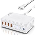 200W GaN 8-Port USB C Charging Station, PD 65W Multi-Device Charger