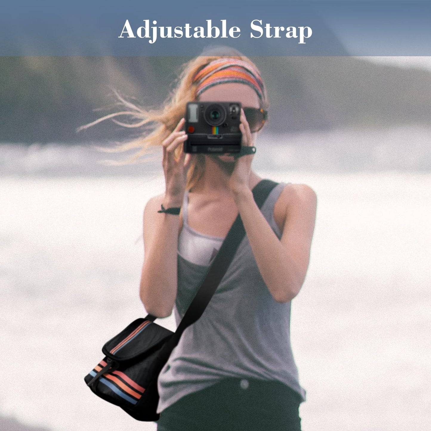 FINTIE Crossbody Camera Bag Compatible with Polaroid Now+ Generation 3rd/2nd/1st I-Type, Polaroid Flip, OneStep 2 VF, I-2 Instant Film Camera Travel