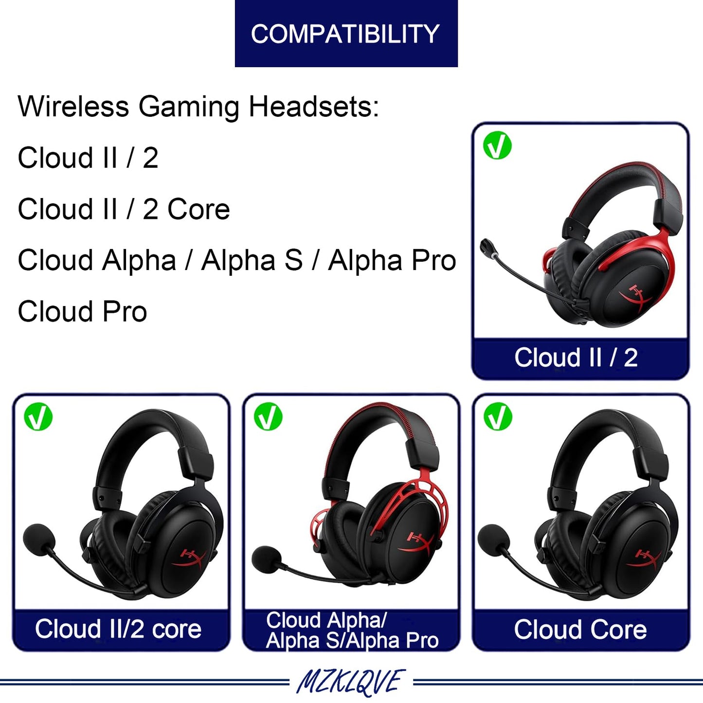 Cloud Alpha Hinge Clamps - Replacement Hinge Side Buckles Parts for HyperX Cloud Alpha/Alpha S/Alpha Pro, Cloud 2/Cloud II/Cloud 2 Core/Cloud Core