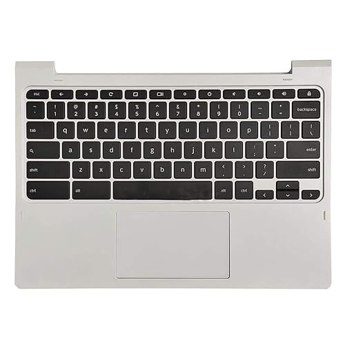 Replacement for Lenovo 11" C330 Chromebook Laptop Upper Case Palmrest Keyboard Touchpad Assembly Part 5CB0S72816 Top Cover White