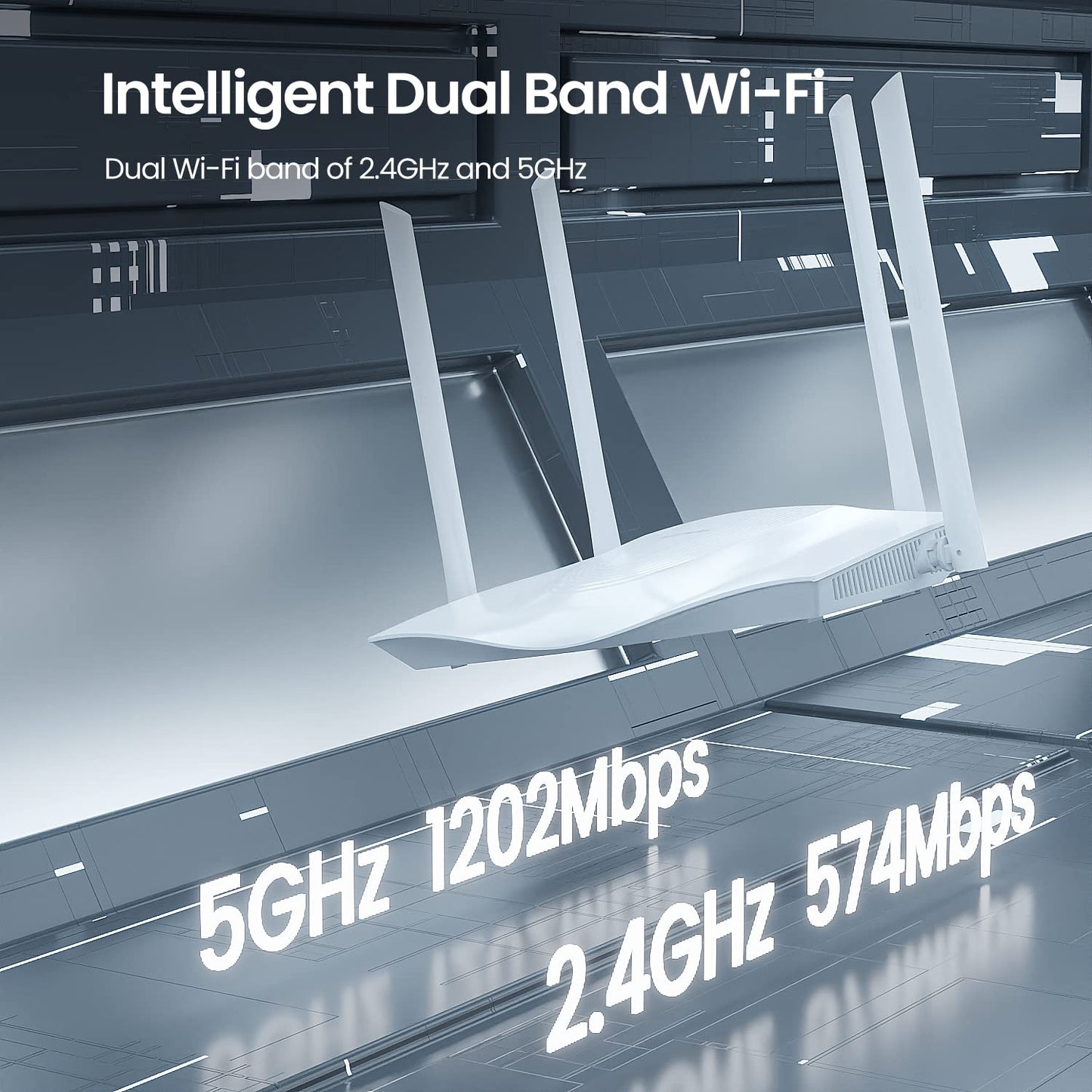 Tenda Wi-Fi 6 Router AX1800 Smart WiFi Router (RX3) -Dual Band Gigabit Wireless Internet Router?with MU-MIMO+OFDMA, 1.8GHz Quad-Core CPU, Up to 1200