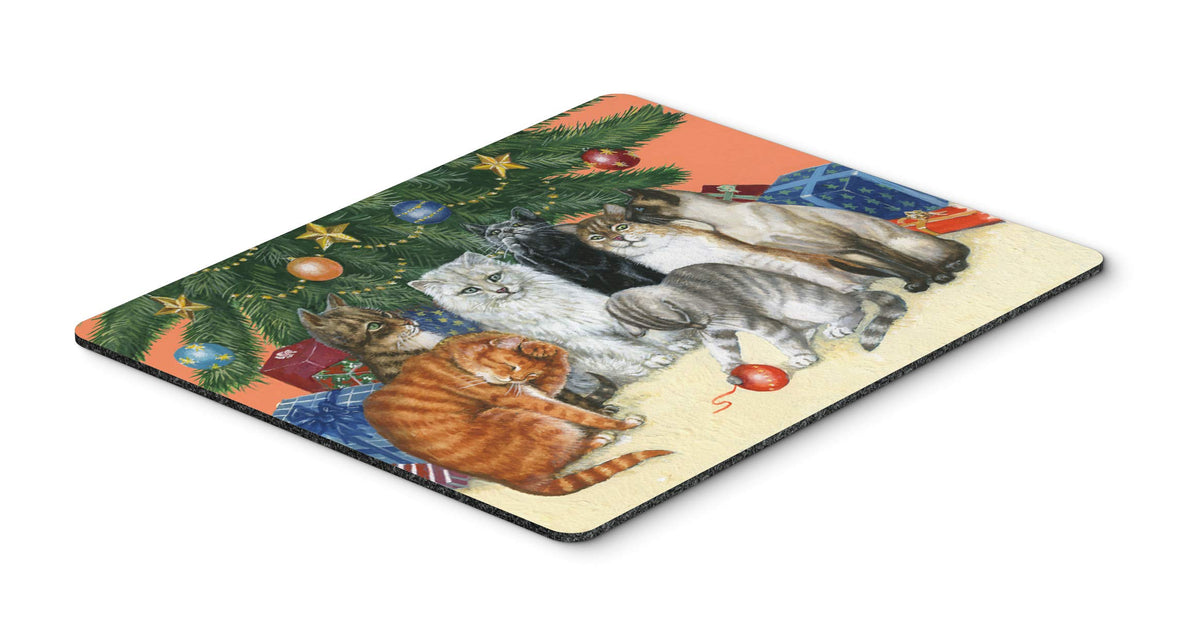 Caroline's Treasures BDBA0345MP Cats Under The Christmas Tree Mouse Pad, Hot Pad or Trivet for Home Office Gaming Working Computers Laptop Mouse