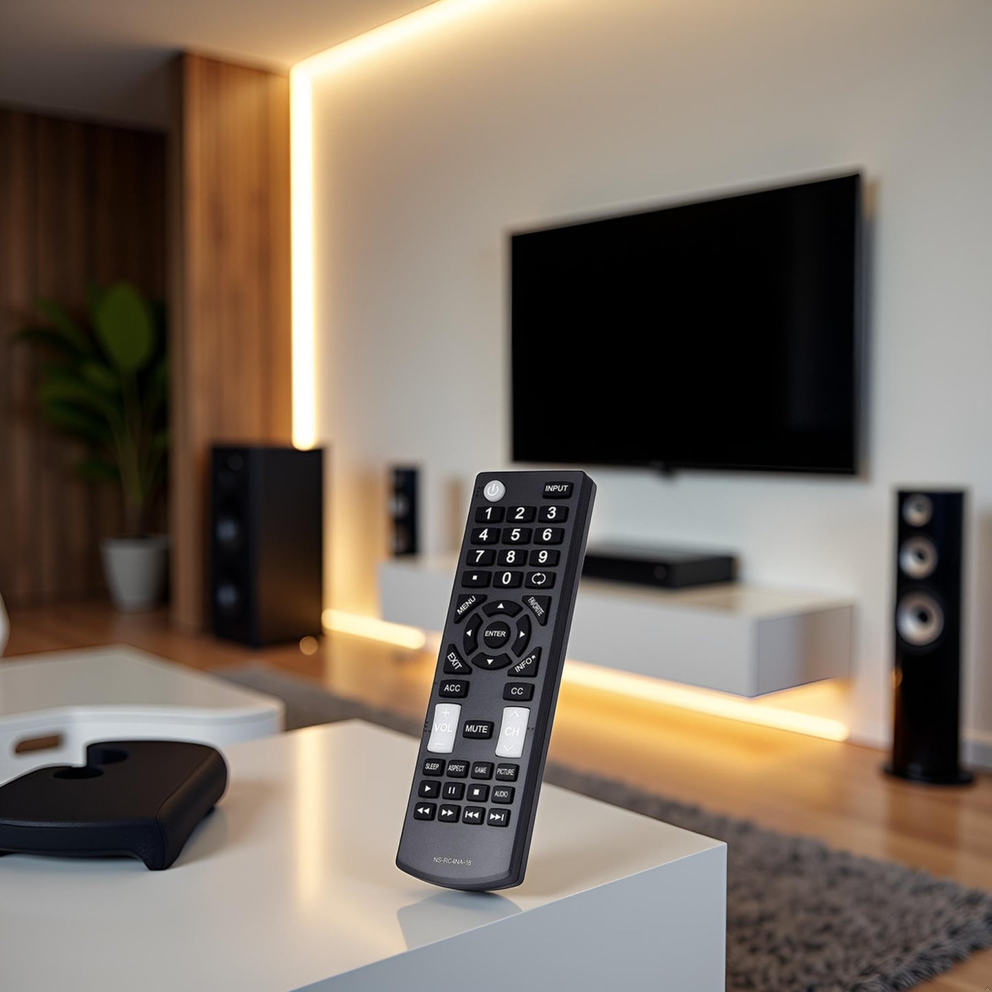 Black NS-RC4NA-18 Replacement Remote Compatible with Insignia TV Universal Tv Remote Insignia, and Other Brands LCD LED 3D HDTV Smart TV Remote