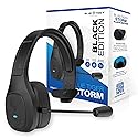 Blue Tiger Storm Black - Premium Trucker Bluetooth Headset - Wireless Noise Canceling Mono Headset with Mic - High-Fidelity Sound, 30-Hour Talk Time…