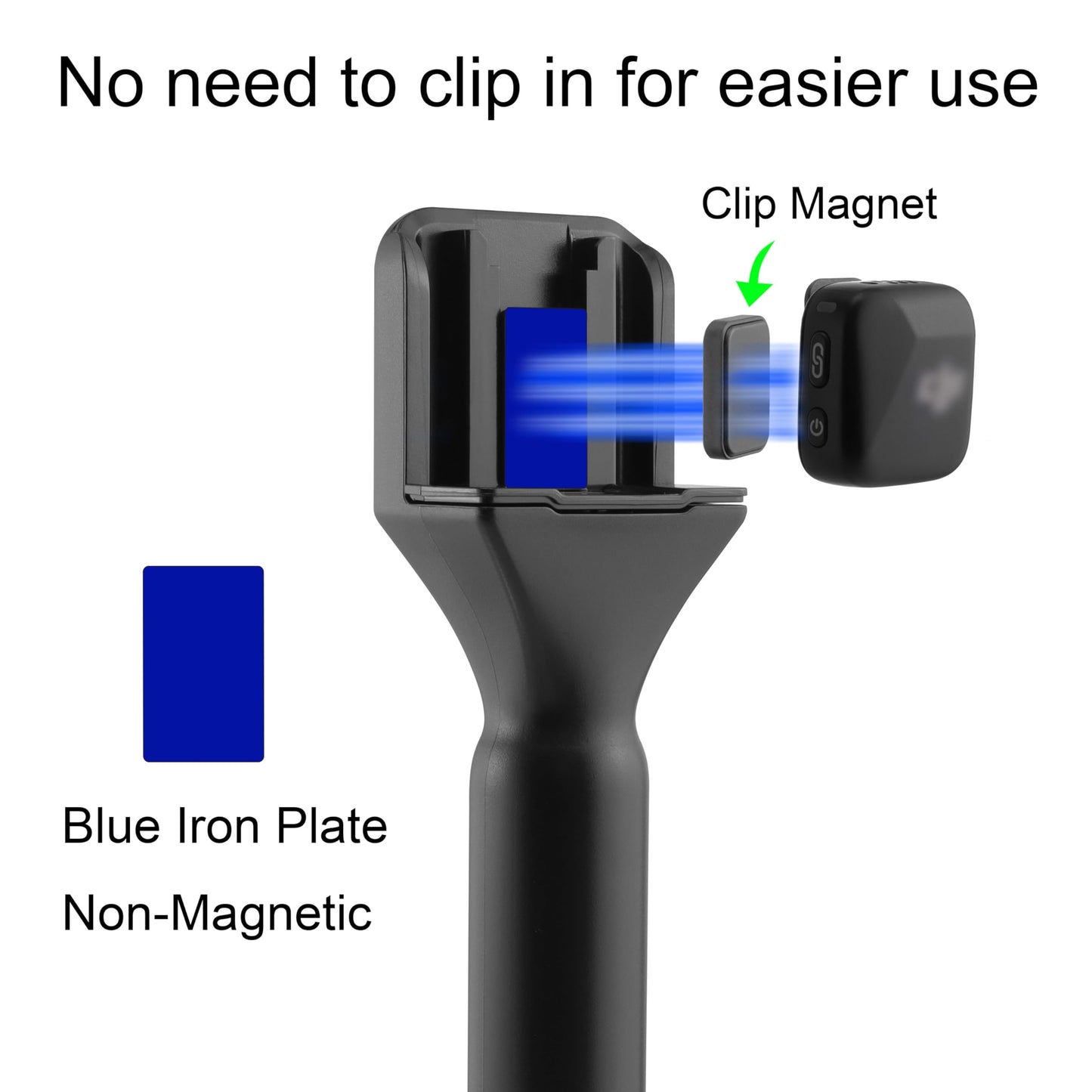 JCMOYUTY Stand for Magnetic Mic Holder DJI Mic Mini, Mic 1 2 3 Portable Handle for Rode Wireless Micro, GO 2 II, ME, Pro Wireless Lav Microphone