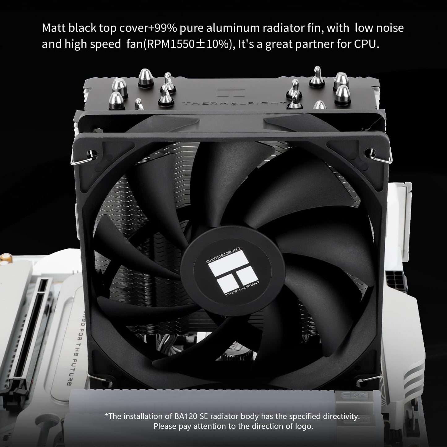 Thermalright Burst Assassin 120 SE CPU Air Cooler, 6 Heat Pipes PC Cooling,120mm PWM Quiet Fan CPU Cooler with 1550RPM, for AM4/AM5,Intel