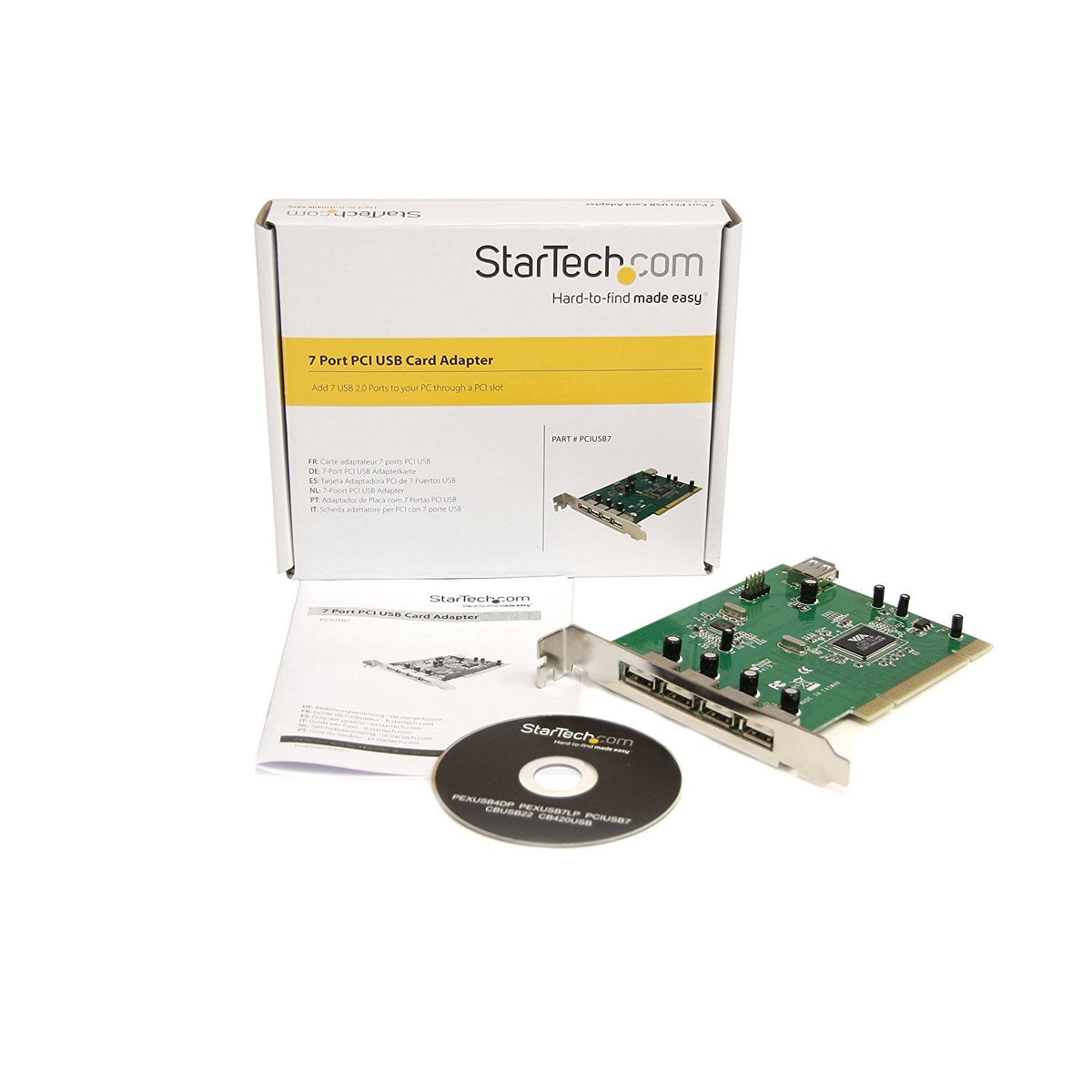 StarTech 7-Port PCI USB Card Adapter, TAA (PCIUSB7)