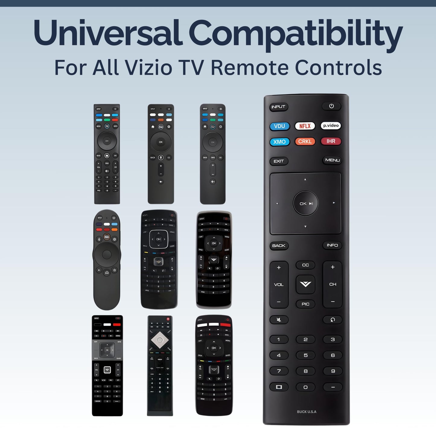 XRT136 Vizio Smart TV Remote Replacement - Easy Setup, Infrared, Shortcut Keys, Universal Remote for SmartCast TVs - Vizio Remote Control Replacement