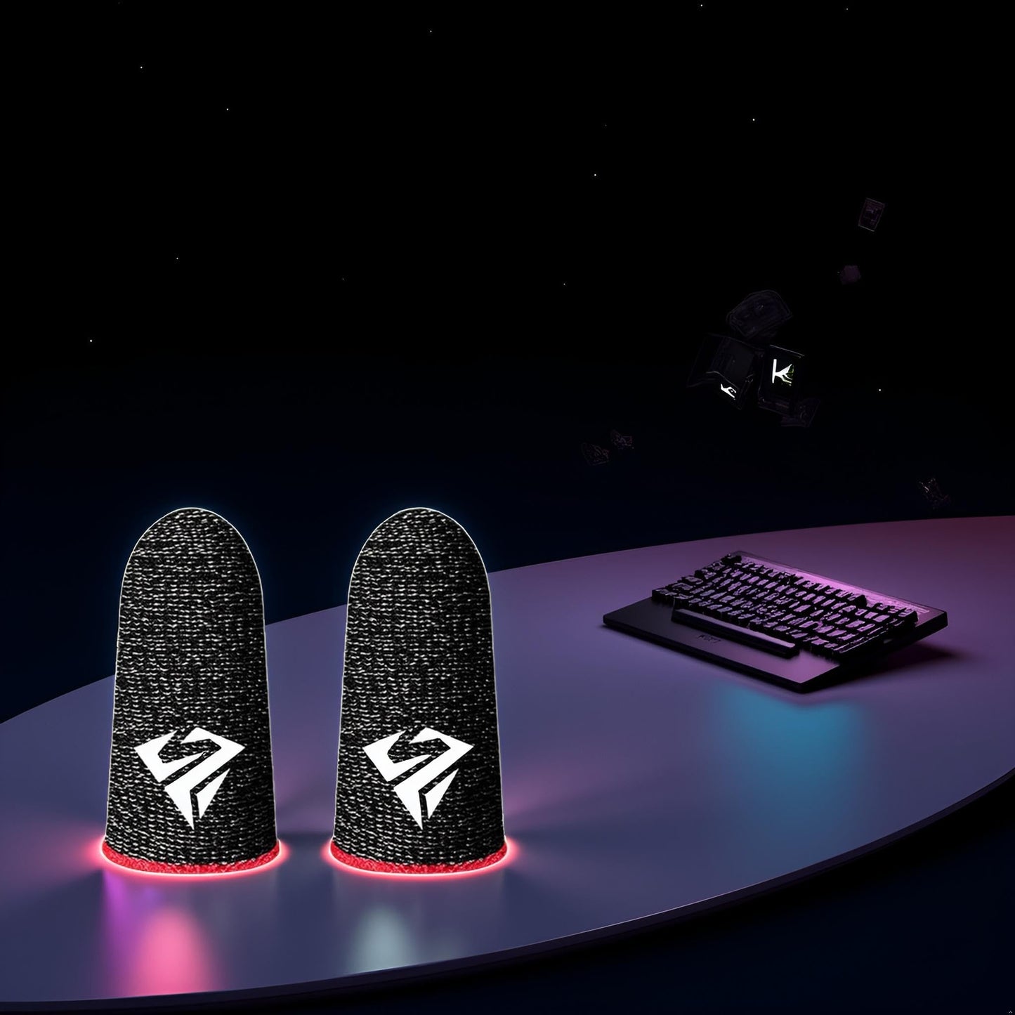 1 Pair for Pubg Mobile Games Gaming Finger Sleeve Breathable Fingertips Sweatproof Fingertip for Mobile Cove Slip Finger Gloves, Cell Phone Gaming