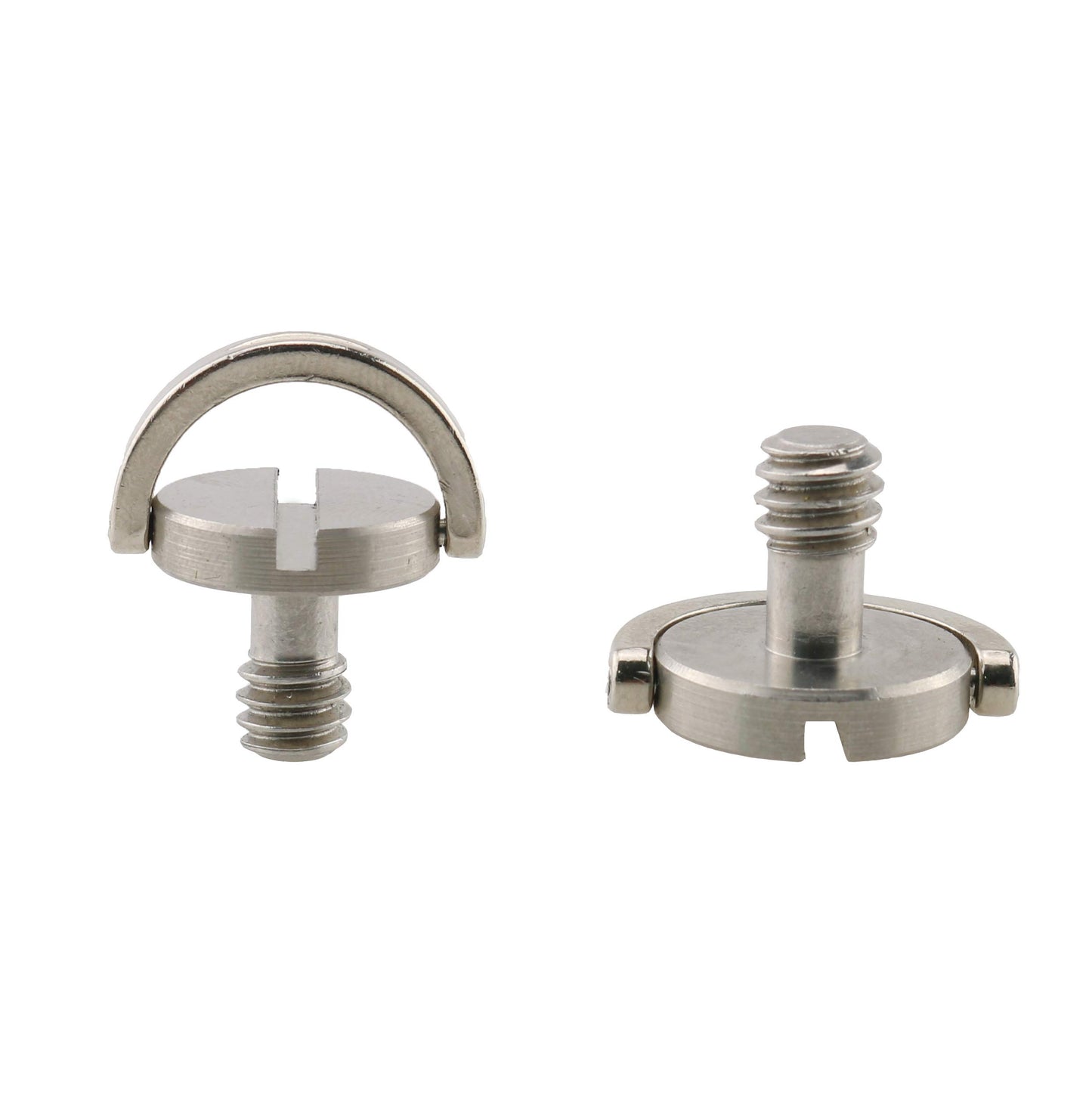 HJ Garden 2pcs 1/4-20 Thread D-Ring Stainless Steel Camera Fixing Screws for Camera Tripod Monopod QR Plate,D Shaft Quick Release Plate Mounting Screw