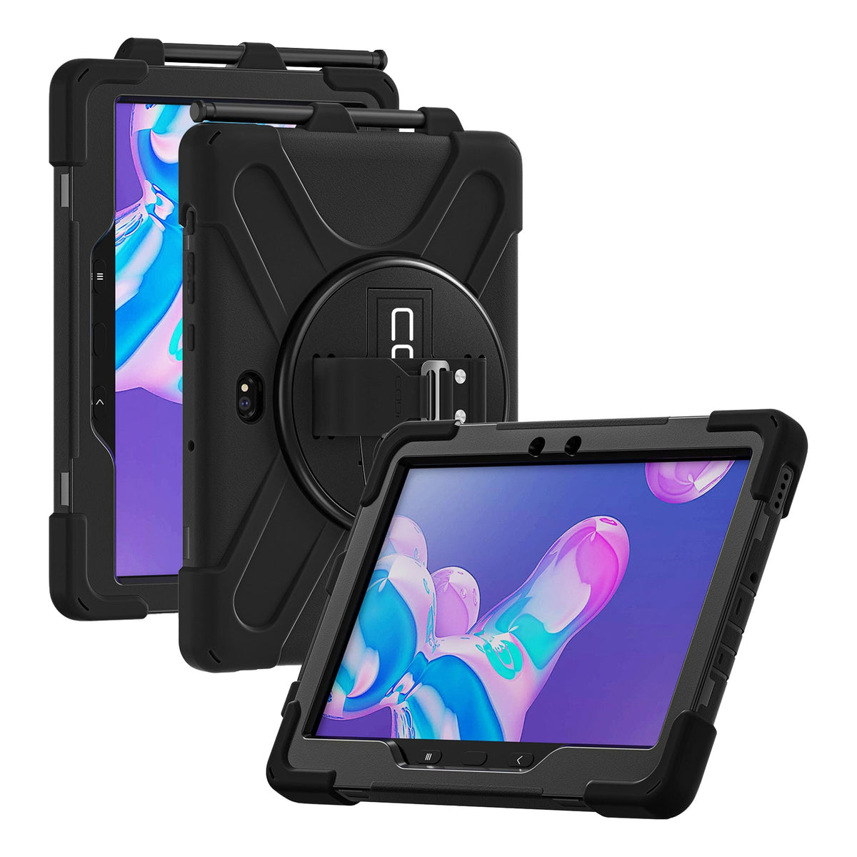 CODi Rugged Case for Samsung Galaxy Tab Active Pro 10.1" (SM-T540/T545/T547), Active4 Pro (T630), Active5 Pro (X350/X358), Shockproof with 360°