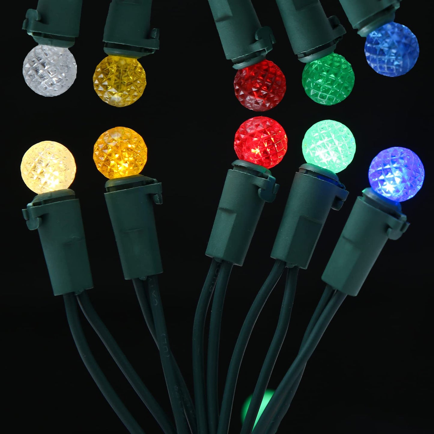 18.6Ft 50 LED Colorful Mini Globe String Lights G12 Ball Christmas Tree Lights for Small Tree Crafts Garden Fence Holiday Indoor and Outdoor