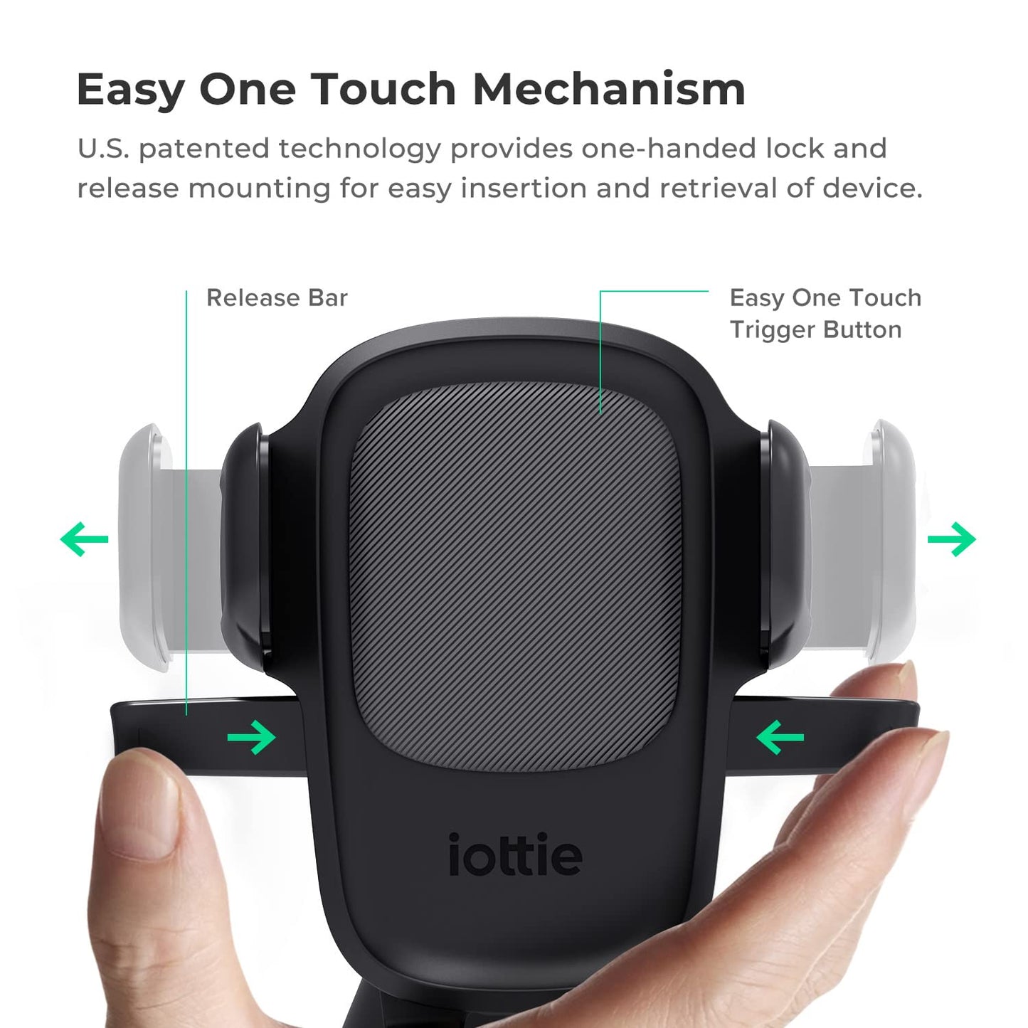 iOttie Easy One Touch Signature Air Vent & Flush Mount Combo - Universal Car Mount Phone Holder for iPhone, Google, Samsung, Moto, LG, and all other