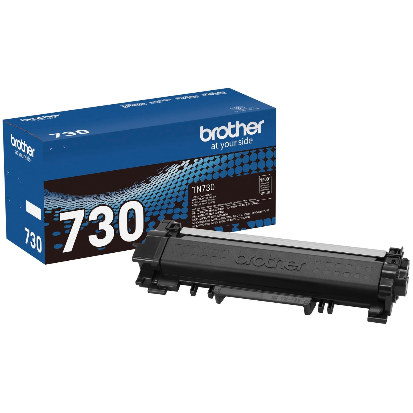 Brother Genuine Standard Yield Toner Cartridge, TN730, Replacement Black Toner, Page Yield Up To 1,200 Pages, Amazon Dash Replenishment Cartridge,1
