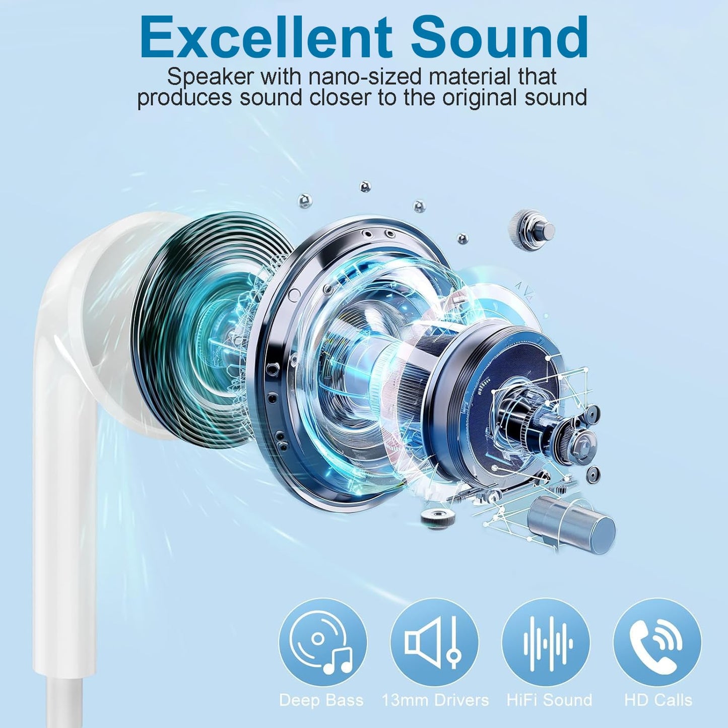 2 Pack-USB C Headphones for iPhone 17/16/15 Pro Max,Type C Earbuds Wired Earphones with Mic & Remote Control Noise Cancelling for iPhone 17/16/15