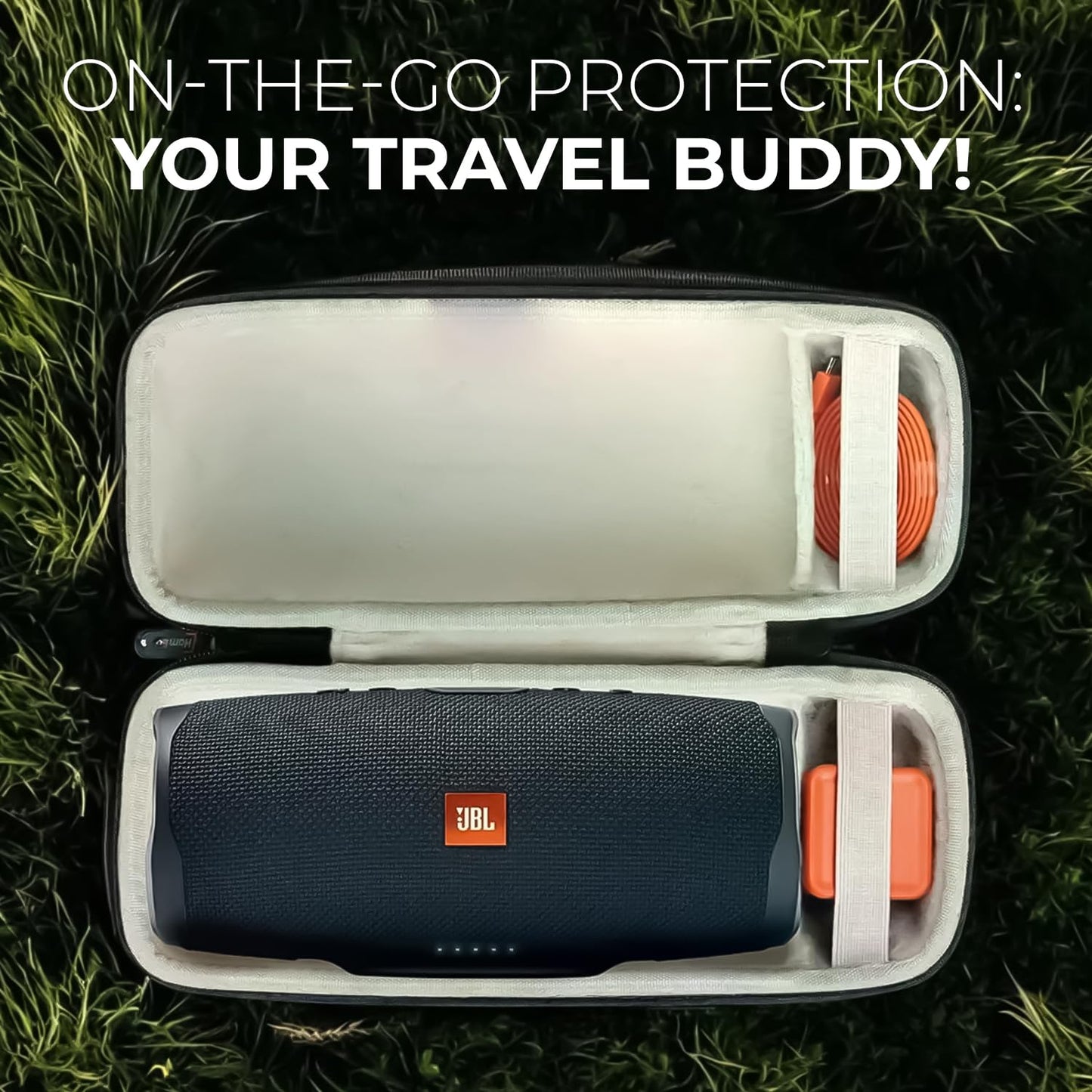 HomEquip Hard Shell Case for JBL Charge 5 / Charge 4 Wireless Waterproof Portable Speaker (case only)