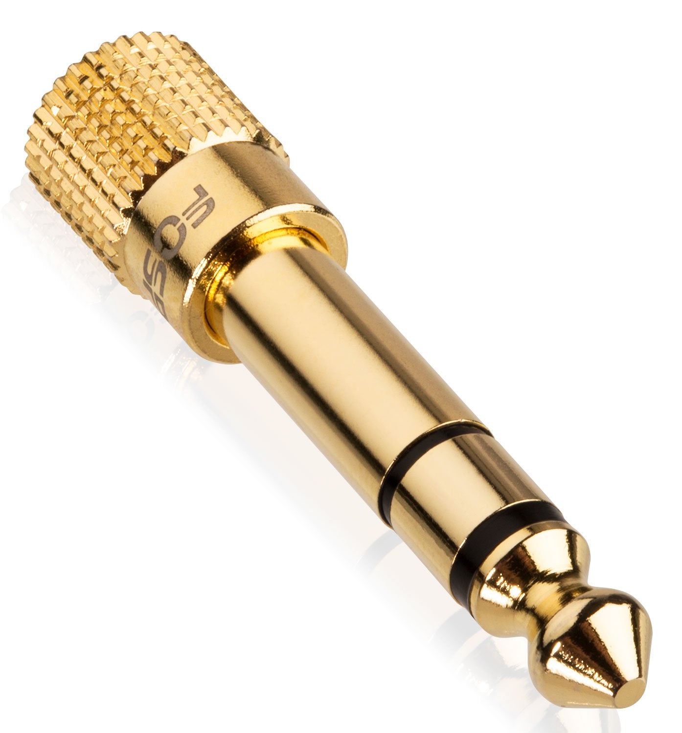 FosPower 6.35mm (1/4 inch) Male to 3.5mm (1/8 inch) Female 3-Conductor TRS AUX Stereo Audio Headphone Jack Adapter - 24K Gold Plated (1 Pack)