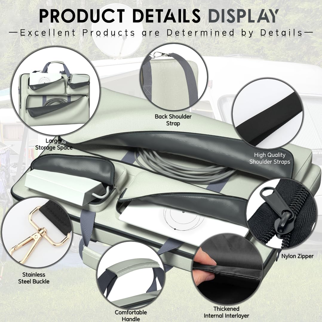 GEHENG Starlink Gen 3 Carry Bag, Customized for Starlink Dish and All Accessories, Waterproof and Shockproof, Commuter Outdoor Travel Camping RV