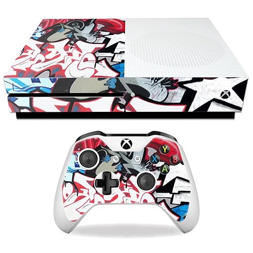 MightySkins Skin Compatible with Microsoft Xbox One S - Graffiti Mash Up | Protective, Durable, and Unique Vinyl Decal wrap Cover | Easy to Apply