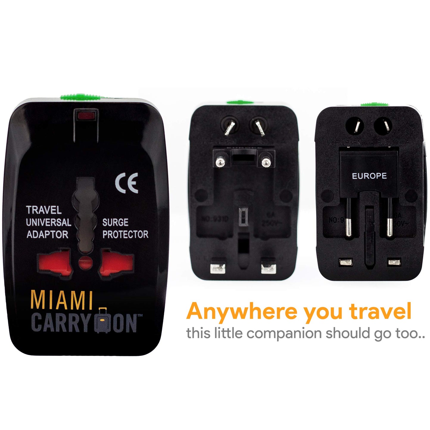 Naftali Universal Travel Adaptor, Black