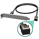 LINKUP - USB 3.2 Gen 2x2 20Gbps USB-C Type Internal Panel Cable Mount Motherboard Header Extension Adapter┃20-Pin A-Key Male with Cover to USB-C…