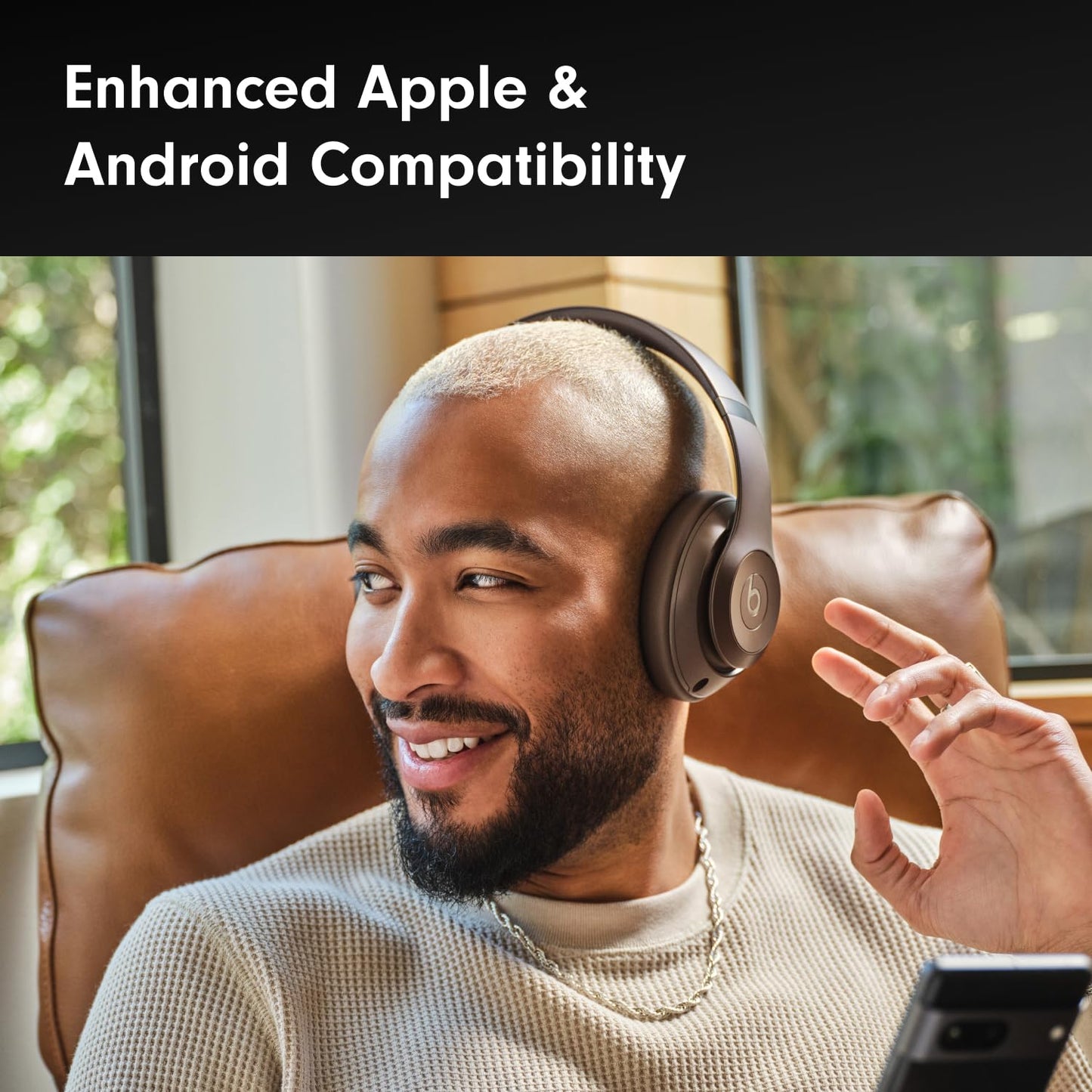 Beats Studio Pro (Renewed Premium) Wireless Bluetooth Noise Cancelling Headphones - Deep Brown
