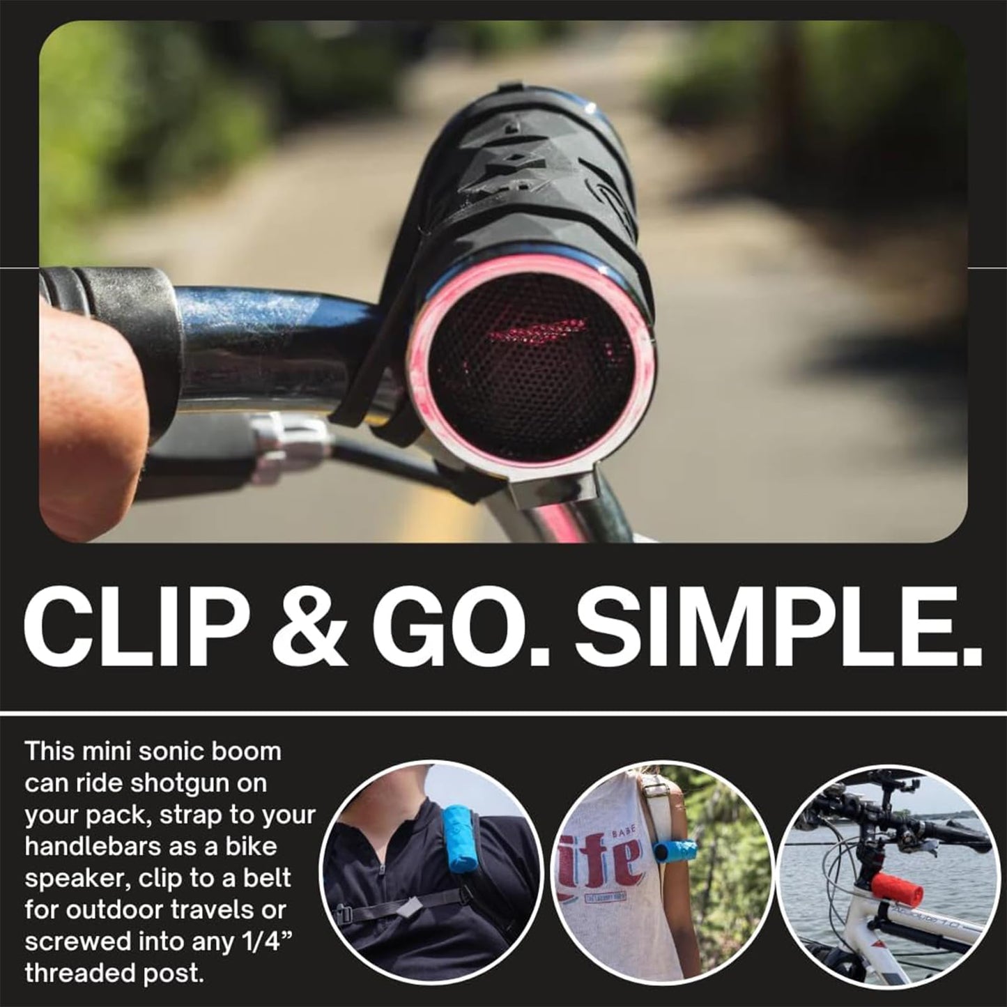 Outdoor Tech - Buckshot 2.0 Bluetooth Speaker, Red - Portable Speaker, Rugged Waterproof Wireless - Perfect for Biking, Boats, Camping, Hiking, Pool