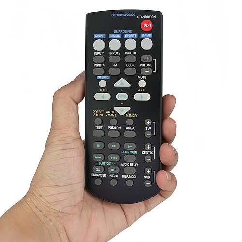 Replacement Remote Control FSR20 fit for Yamaha Home Theater AV Receiver YAS-71 YAS-71CU YAS-71SPX YAS-81 YAS-81CU YAS-81SPX WP08290