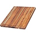 Teakhaus Cutting Board - Large (L) Wood Cutting Board with Juice Groove - Holiday Gift Ideas for Men and Women - Gift-Ready, Reversible, Edge Grain…