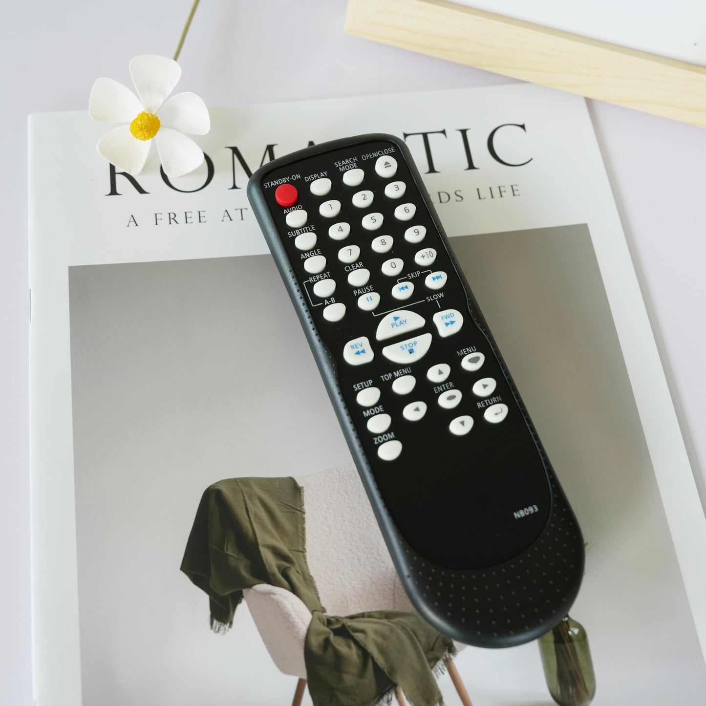 Replacement Remote Control Compatible for Magnavox DVD Player DP100MW8 MDV2100 MDV3300 MDV2300 EWD7004 NB062UD DVL1000F RSMWD200F NB062