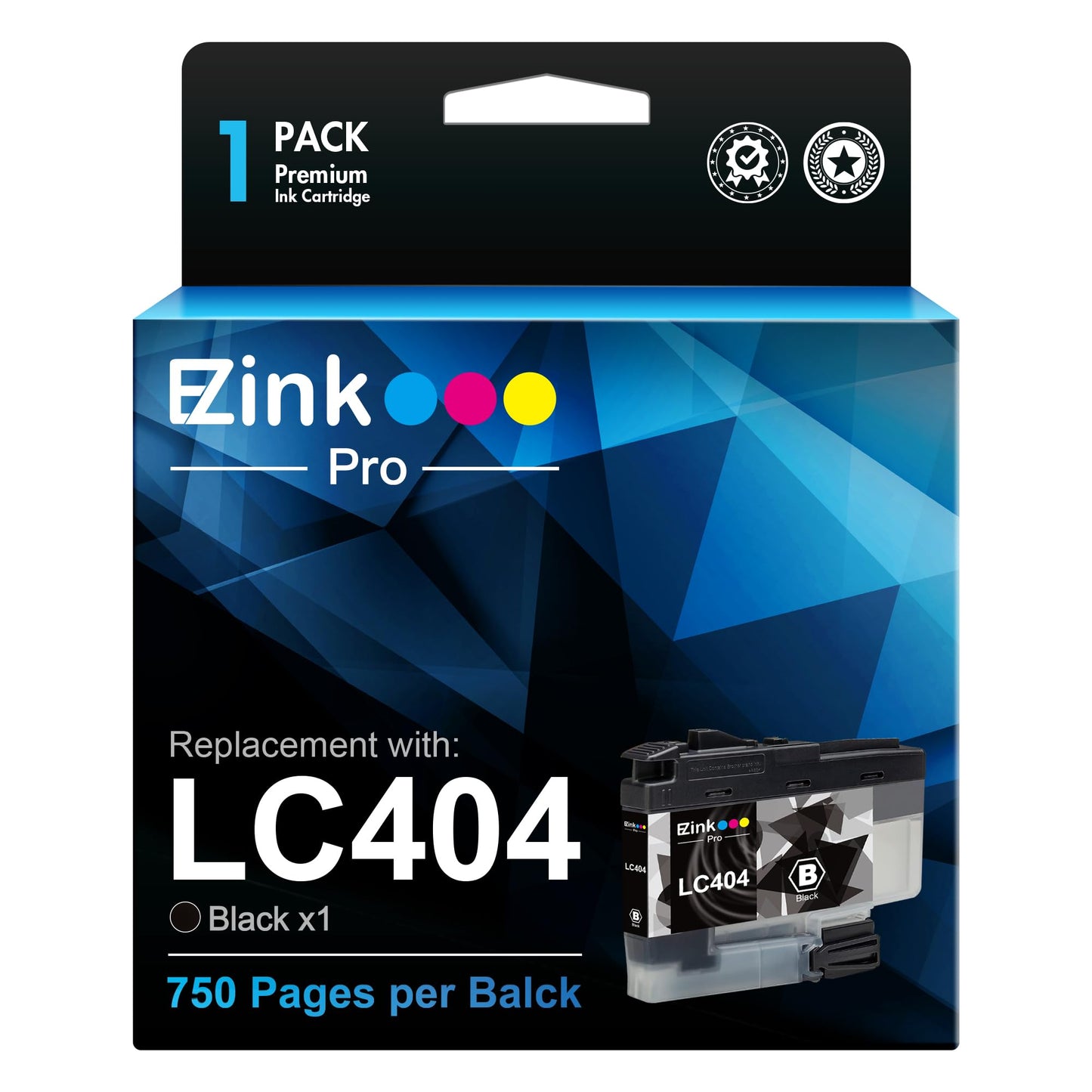 E-Z Ink Pro Compatible Ink Cartridges Replacement for Brother LC 404 Black LC404 BK LC404BK LC404 Ink Cartridges to use with Brother MFC-J1205W