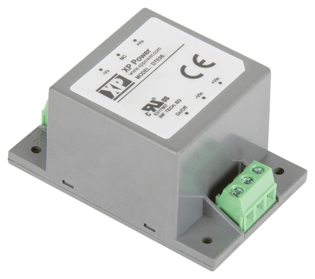 XP POWER DTE0624S24 DC-DC Converter; Chassis Mount; 6W; 24V@0.25A; 9-36V in