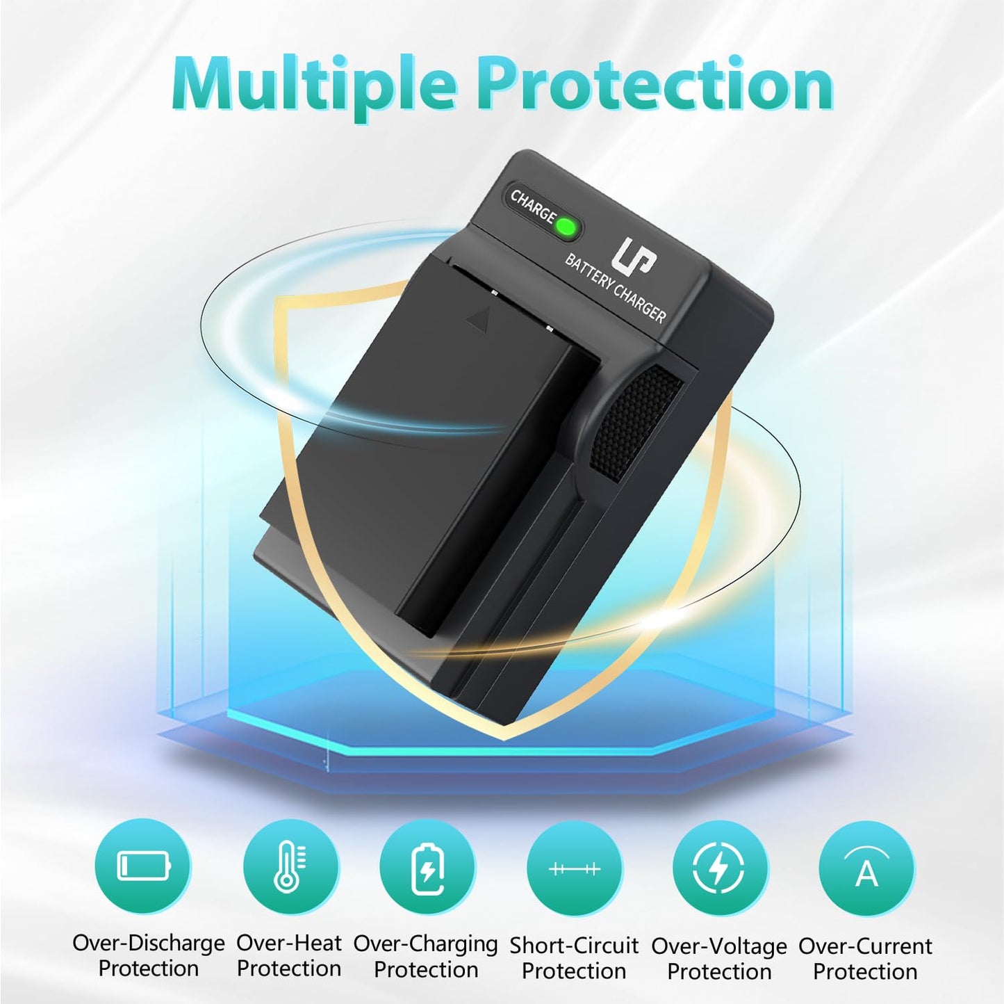 EN-EL9 EN EL9a Battery Charger Pack, LP Charger Pack Compatible with Nikon D40, D40X, D60, D3000, D5000 Cameras, Replacement for Nikon EN EL9, EN-EL9a
