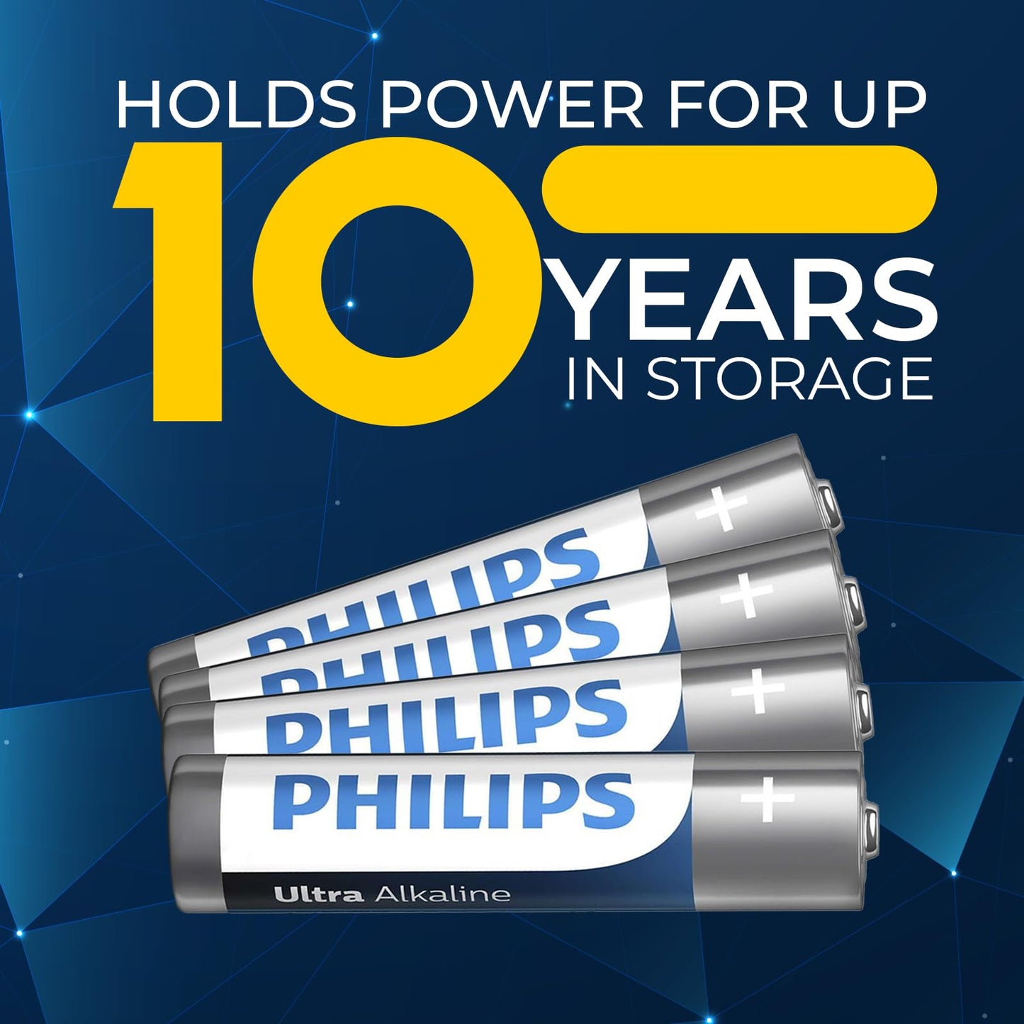 Philips AAA Batteries 96 Bulk Pack, 1.5v Ultra Alkaline Triple AAA. Batteries, 10-Year Shelf Life, Ultimate Long-Lasting AAA Battery, 129% More…