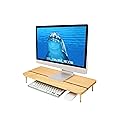 Monitor Stand Wood Riser for iMac Laptop Computer Monitor - A Sturdy Computer Stand to Elevate Your Screen and Reduce Eye Strain and Maintain Body