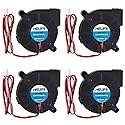 4 Pack Brushless Dual Ball Bearing Blower Fan, MELIFE 12V 5015 Turbine Turbo 50x15mm - High Speed 12V