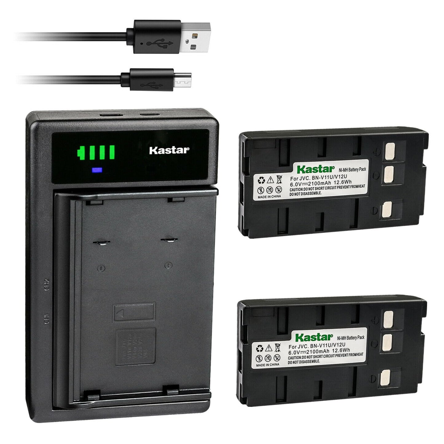 Kastar 2-Pack Battery and Smart USB Charger Replacement for Thomson CVM17 VM550 VM641 BP44 VM991L BP42 VM741, Radio Shack 23-388, Quasar VM-565 Quasar