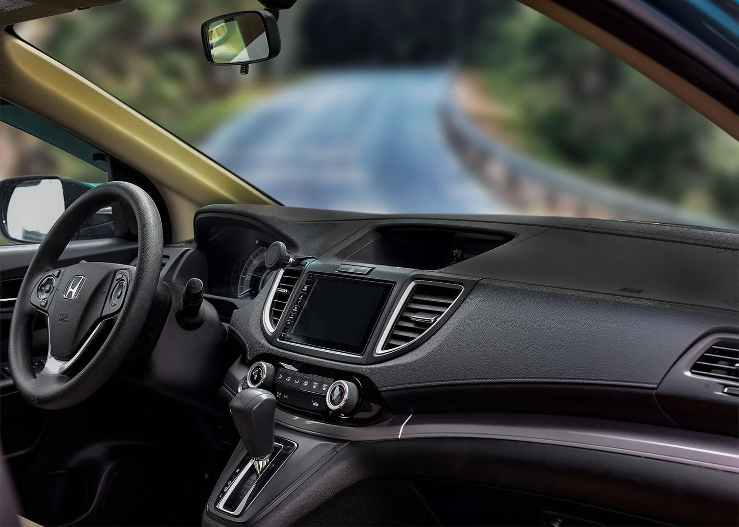 Course Motorsports Direct Fit Phone Mount: Honda CR - V (2012-2016) - Left or Right - Cradle Head - No Charging Manual Closing (Black)