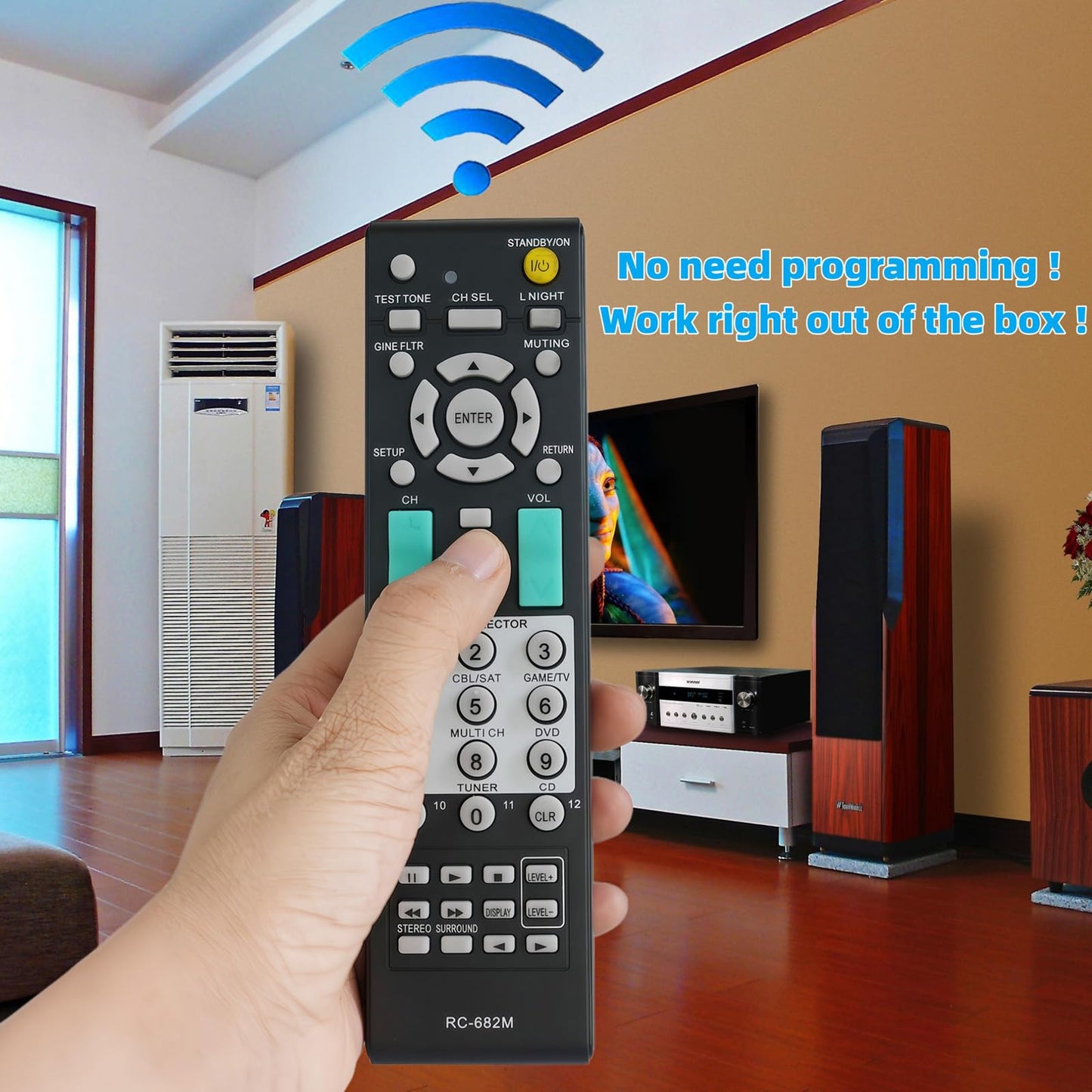 Universal Replacement Remote Controller Compatible for Onkyo A/V Receiver TX-SR501 TX-SR502 TX-SR503 TX-SR504 TX-SR505