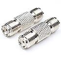 ANHAN Mini UHF Female to Mini UHF Female Connectors Pl259 Adapter Mini UHF Female Coupler RF coaxial Coax Cable Connector for Amateur Radio Citizens